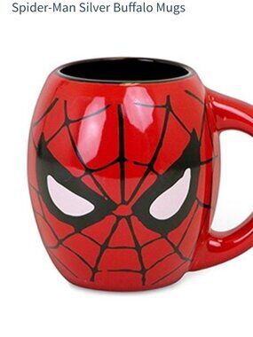 Marvel Spider Man Oval 18 oz Ceramic Red and Black Coffee Mug Collectible
